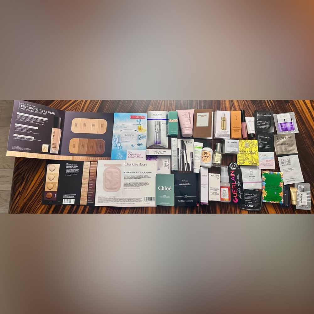 NEW 37 Samples-Lancôme,CHANEL,La Mer,Dior,Sisley,Versace,Perricone,Armani,Chloe!